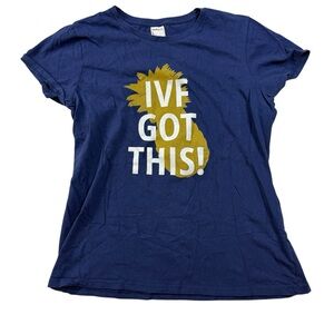 Mademark IVF Got This! T-Shirt Women's Size L Navy Blue Graphic Fertility